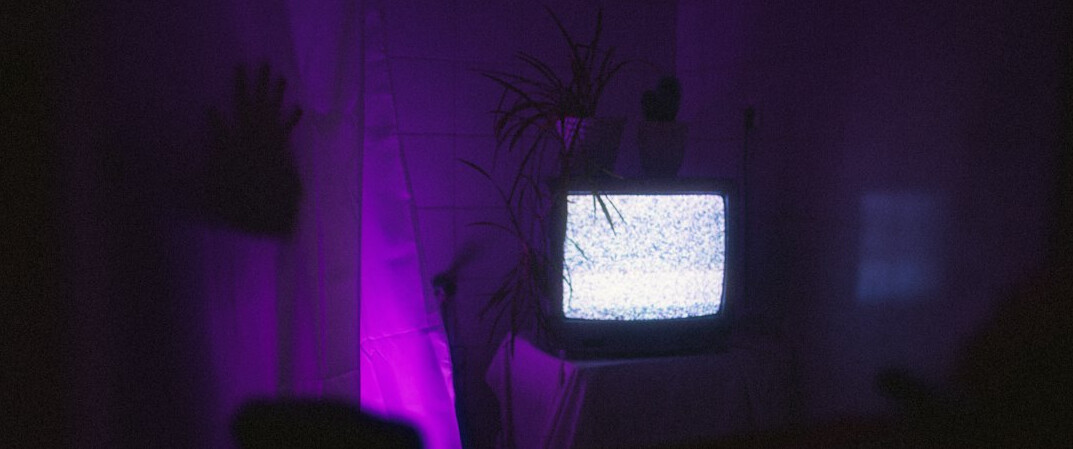 people watching old tv